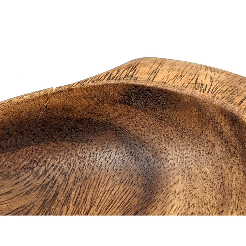 Leilani Monkey Pod Wood Tray Hand Crafted Three Parts Mid Century Philippines - Picture 12 of 12